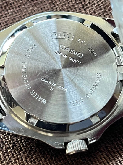 Casio EF-2000D-1AJF Pair Watches with Date Display and 20 ATM Water Resistance