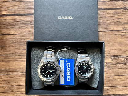 Casio EF-2000D-1AJF Pair Watches with Date Display and 20 ATM Water Resistance