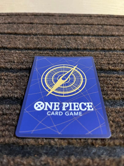 Opened One Piece Card Game Black Luffy SEC Parallel card from OP-10 series with minor wear, Japan import
