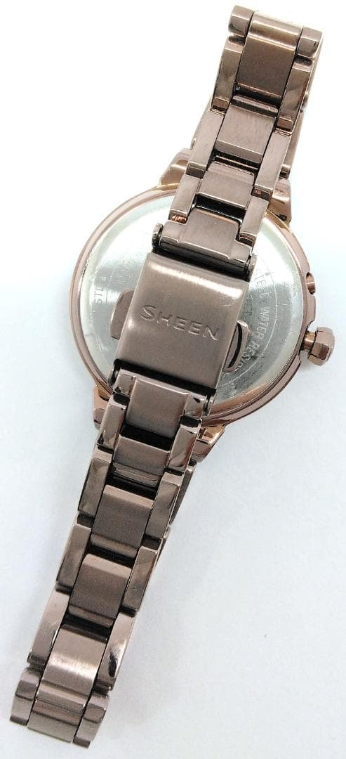 Casio Women'S Sheen Watch SHW-1508 Pink White Dial Solar Radio Wave Control Used — Japan Import