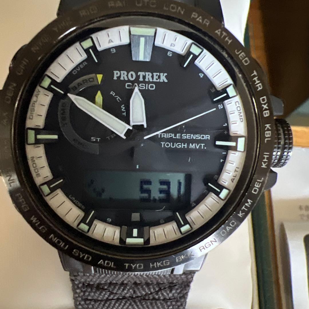 Casio Pro Trek PRW-60YBM Double Sensor Solar Watch with White and Black Panda Design — Japan Import