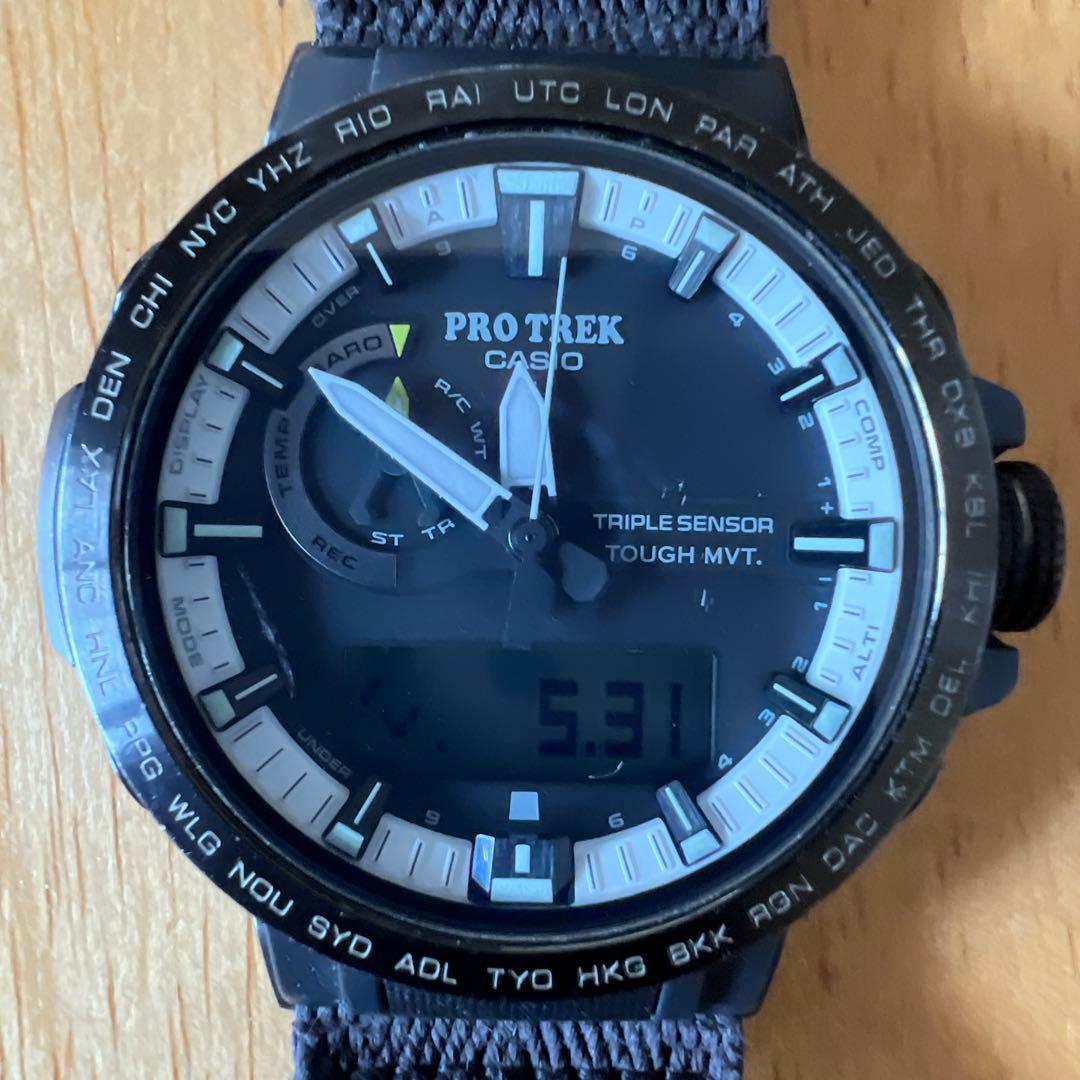Casio Pro Trek PRW-60YBM Double Sensor Solar Watch with White and Black Panda Design — Japan Import