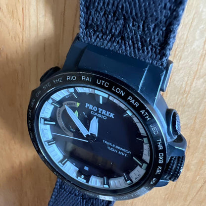 Casio Pro Trek PRW-60YBM Double Sensor Solar Watch with White and Black Panda Design — Japan Import
