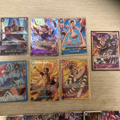 One Piece Parallel Sec SR collectible card set bulk pack with 35 plus 14 cards from Japan