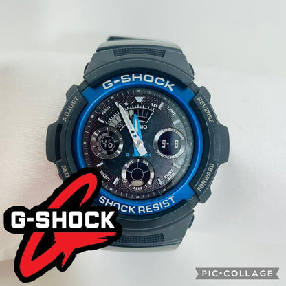 Casio G-Shock Watch Digital Analog AW-591 Black — Japan Import