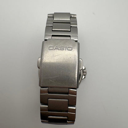 Casio MTP-1228DJ Vintage Mens Wristwatch with Date and Day, Silver Stainless Steel — Japan Import