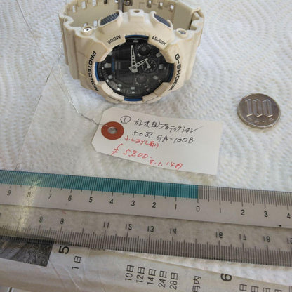 Casio G-Shock GA-100-1A4 White Digital Analog Combination Watch — Japan Import