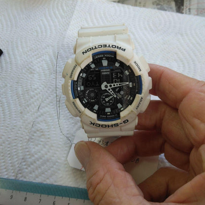 Casio G-Shock GA-100-1A4 White Digital Analog Combination Watch — Japan Import