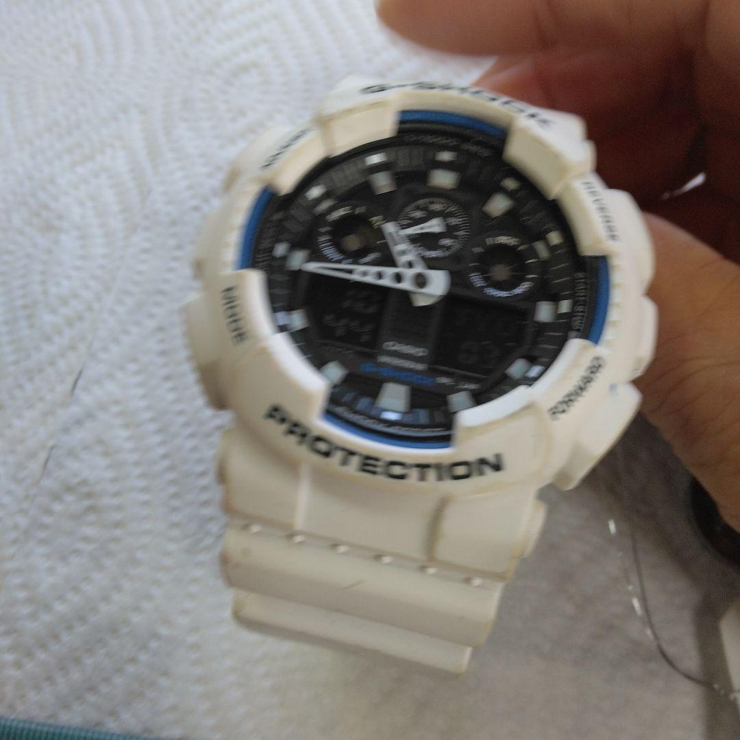 Casio G-Shock GA-100-1A4 White Digital Analog Combination Watch — Japan Import
