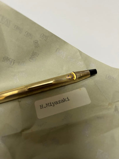 Cross Gold Filled Antique Ballpoint Pen 10kt with JC Logo and Seal - Japan Import