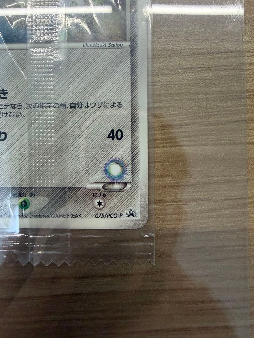Unopened Wave Lusario Promo Pokemon Card PCG-P 075 from PCG series with Japanese text