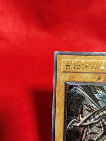Bandai Yu-Gi-Oh! Red-Eyes Black Dragon Ultra Rare trading card 301-056 Japanese edition in protective sleeve