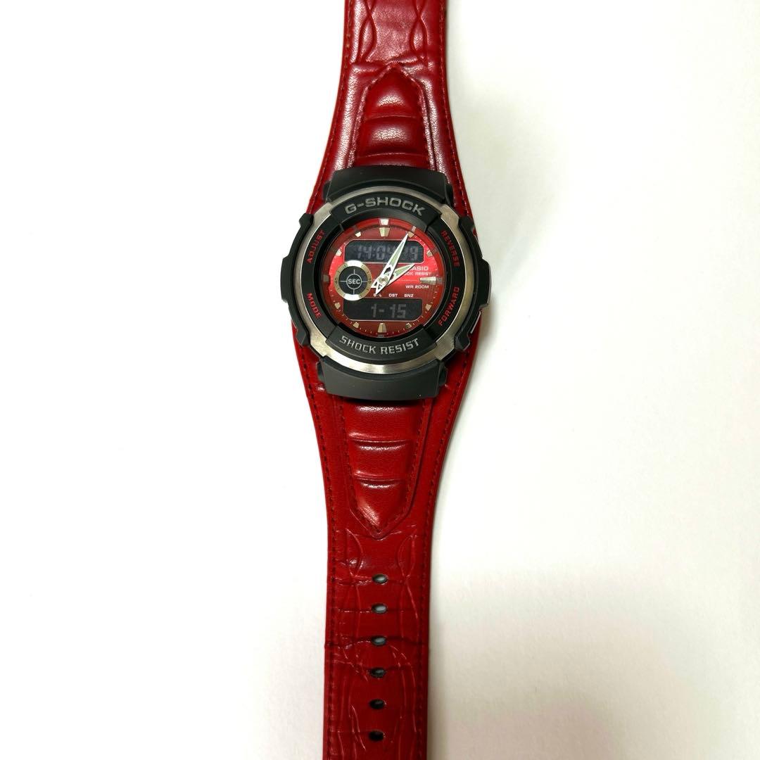 Casio G-Shock G-Spike G-300L Red Leather Band Watch — Japan Import