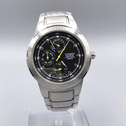Casio Edifice Men’s Watch Chronograph Style Black Silver Model EF-308 — Japan Import