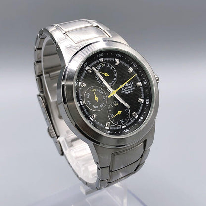 Casio Edifice Men’s Watch Chronograph Style Black Silver Model EF-308 — Japan Import