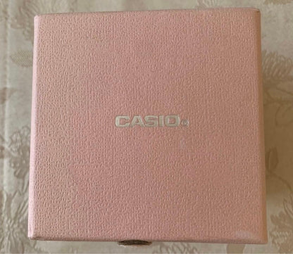 Casio Wave Ceptor Leather Solar Radio Watch in Pink — Japan Import