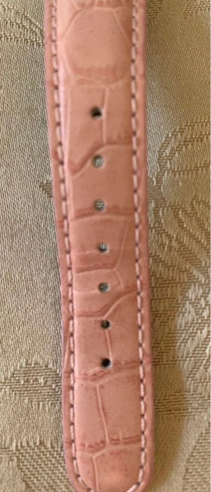 Casio Wave Ceptor Leather Solar Radio Watch in Pink — Japan Import
