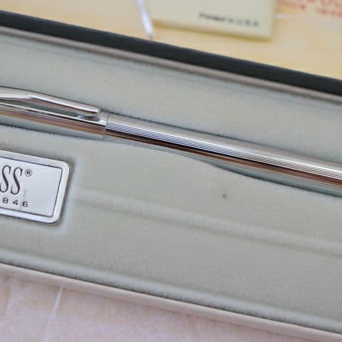 Silver CROSS Classic Century 3502 ballpoint pen approximately 5.1 inches long imported from Japan