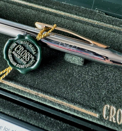 Cross Metal Ballpoint Pen Series Millennium Medalist Silver & Gold Boxed