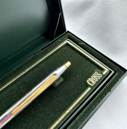 Cross Metal Ballpoint Pen Series Millennium Medalist Silver & Gold Boxed