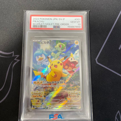 Pokemon Card Puikachu Scarlet & Violet PSA10 Promo 001/SV-P single ownership Japanese import