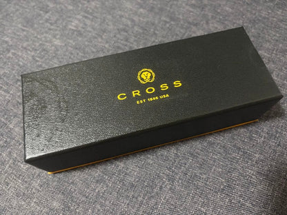 Cross Art Design Ballpoint Pen – Beige Red Black Metal Plastic Deluxe Case Japan Import