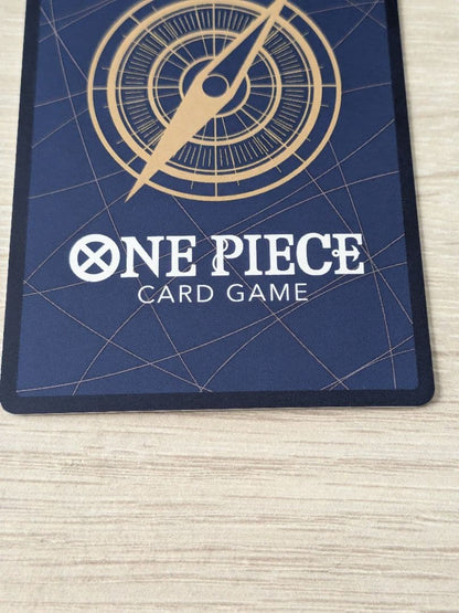 One Piece Trading Card Game Edward Newgate SP card OP13-042 in protective sleeve and hard case