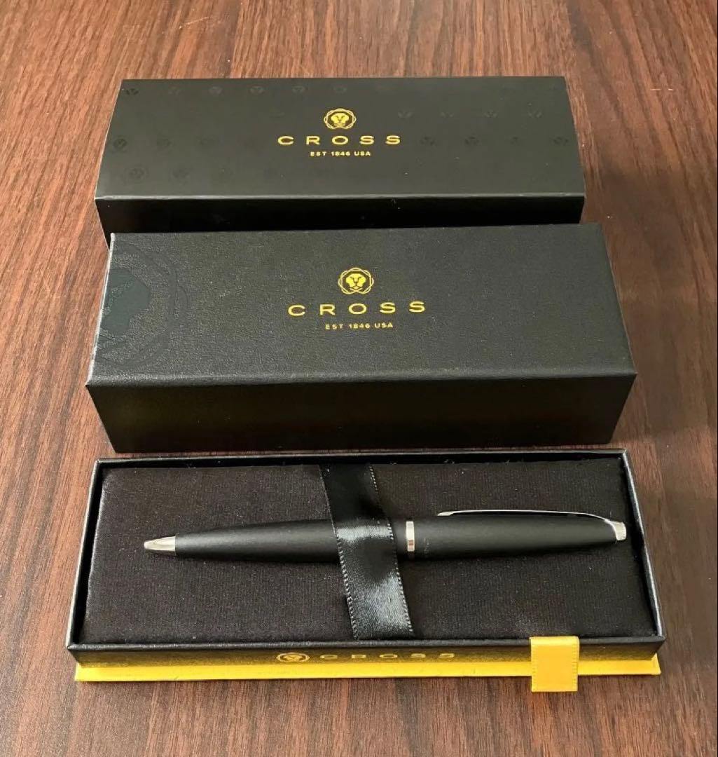 Cross Ballpoint Pen Matte Black with Silver Clip — Japan Import