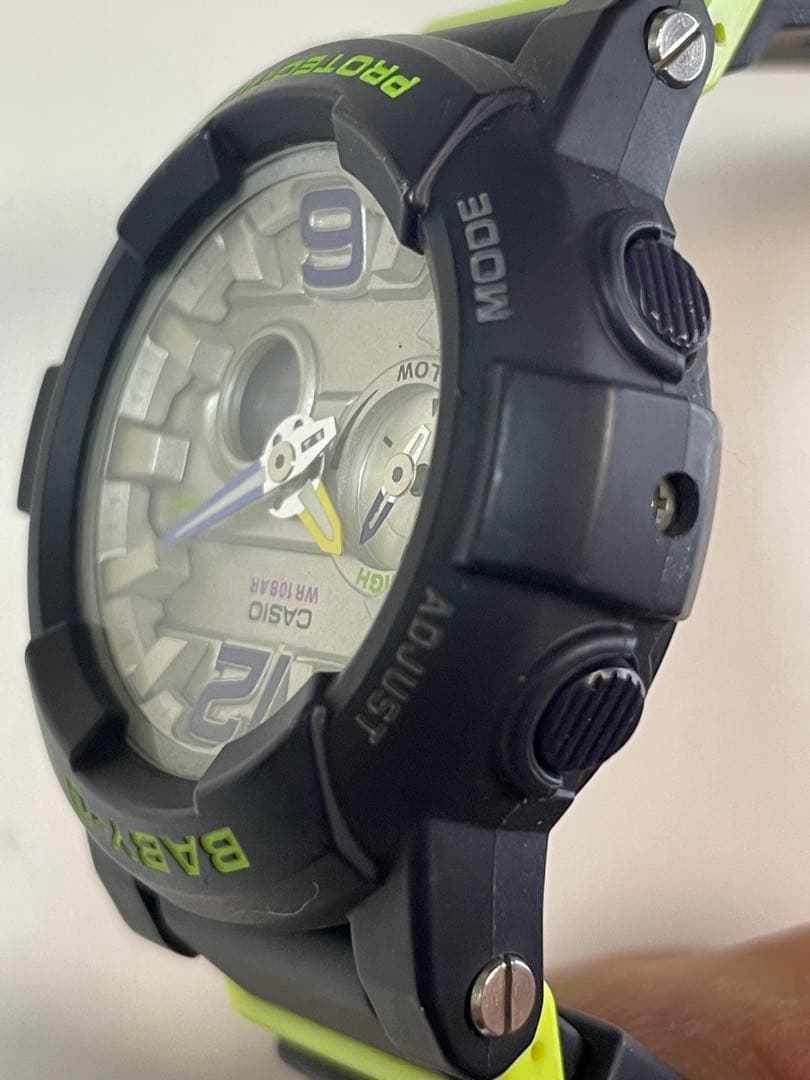 Casio Baby-G Watch Black and Neon Green Model BGA-180 Sportsably Designed