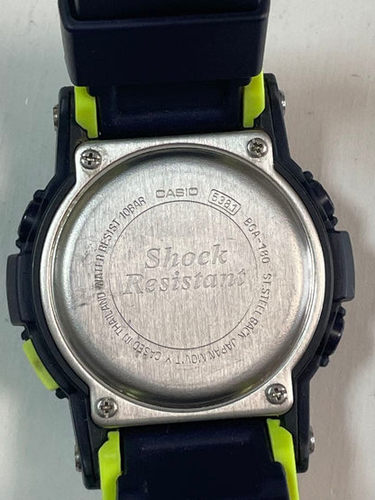Casio Baby-G Watch Black and Neon Green Model BGA-180 Sportsably Designed