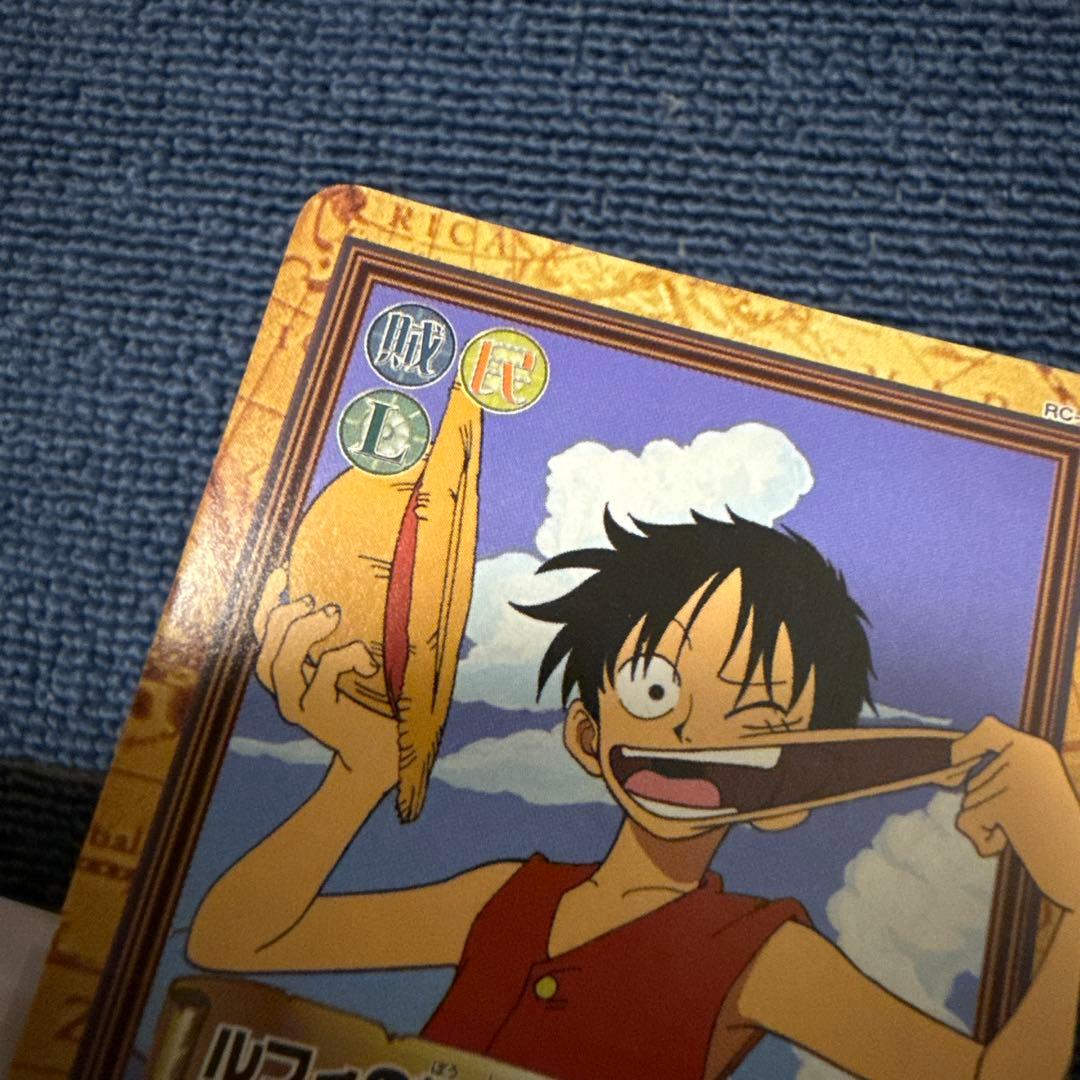 One Piece Carddass Hyper Battle Luffy Straw Hat collectible card C05 from 1999 Japan import in good condition