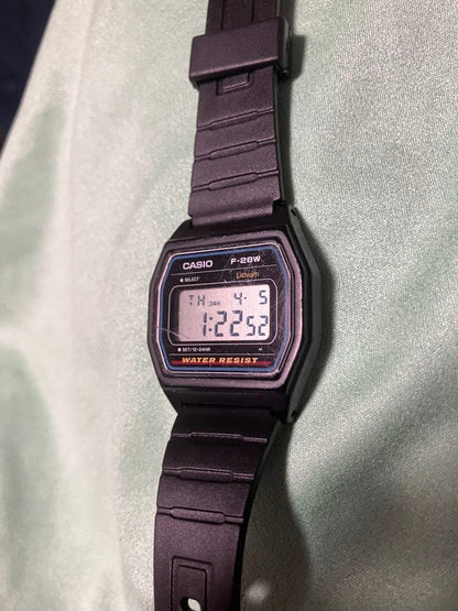 Casio F-28W Digital Watch with Battery and Band Replaced — Japan Import