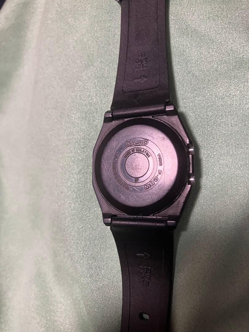 Casio F-28W Digital Watch with Battery and Band Replaced — Japan Import