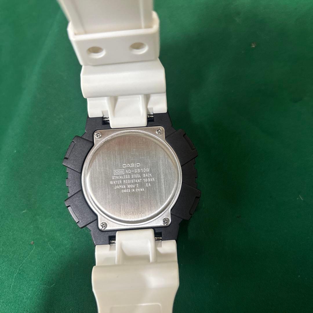 Casio Model 5208 Solar Digital Watch with Resin Band and White Dial — Japan Import
