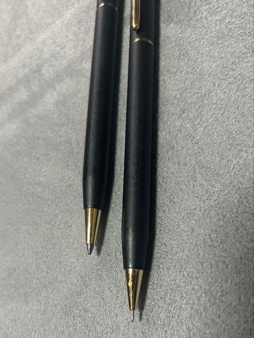Cross Century Ballpoint Pen and Mechanical Pencil Set - Black Lacquer Japan Import