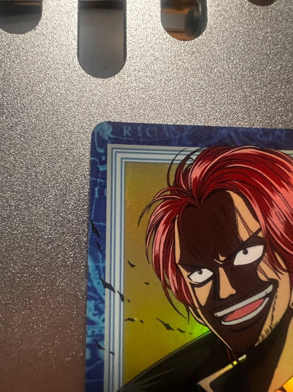 One Piece Carddass Hyper Battle Treasure Pack Volume 2 2002 with Shanks holo card and seven other collectible cards