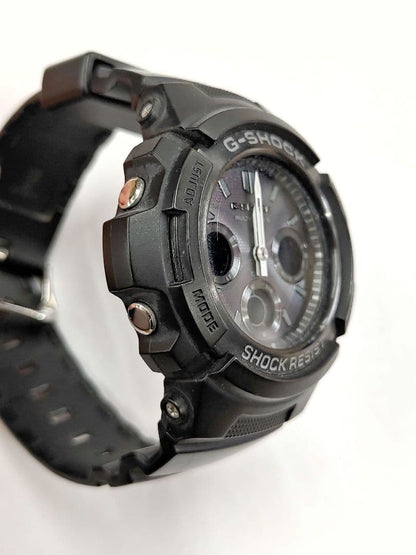 Casio G-Shock AWG-M100B Solar Watch Black Men's Durable Shock Resistant Analog Digital