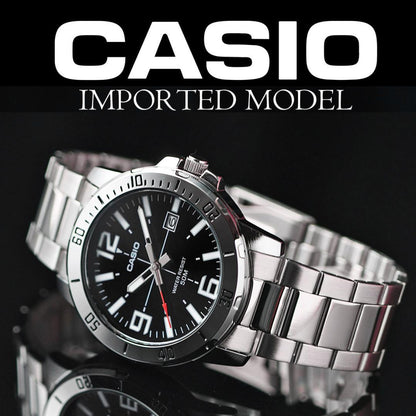 Casio Overseas Model Men's 50m Water Resistant Black Watch