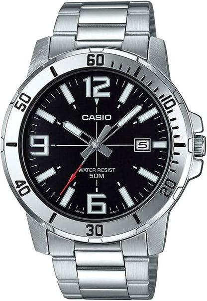 Casio Overseas Model Men's 50m Water Resistant Black Watch