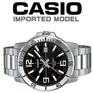 Casio Overseas Model Men's 50m Water Resistant Black Watch