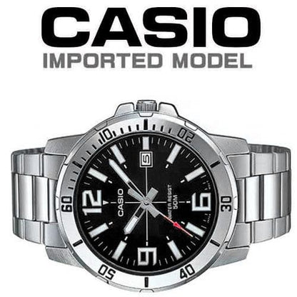 Casio Overseas Model Men's 50m Water Resistant Black Watch