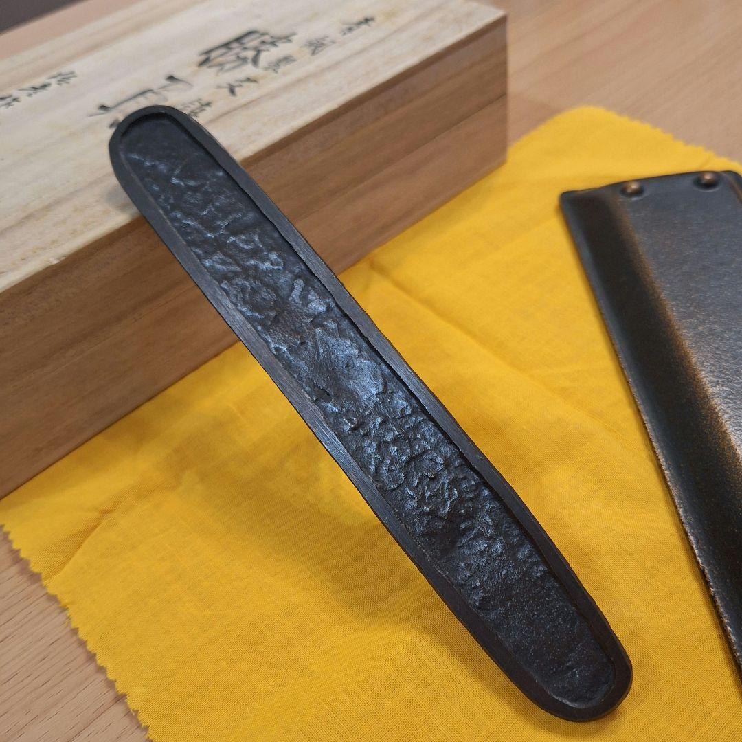 Fukutani Copper Set of Clapper and Pen Tray by Osamu Fukutani — Japan Import