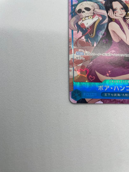 One Piece Boa Hancock trading card model OP13-051 Japanese edition showing character artwork