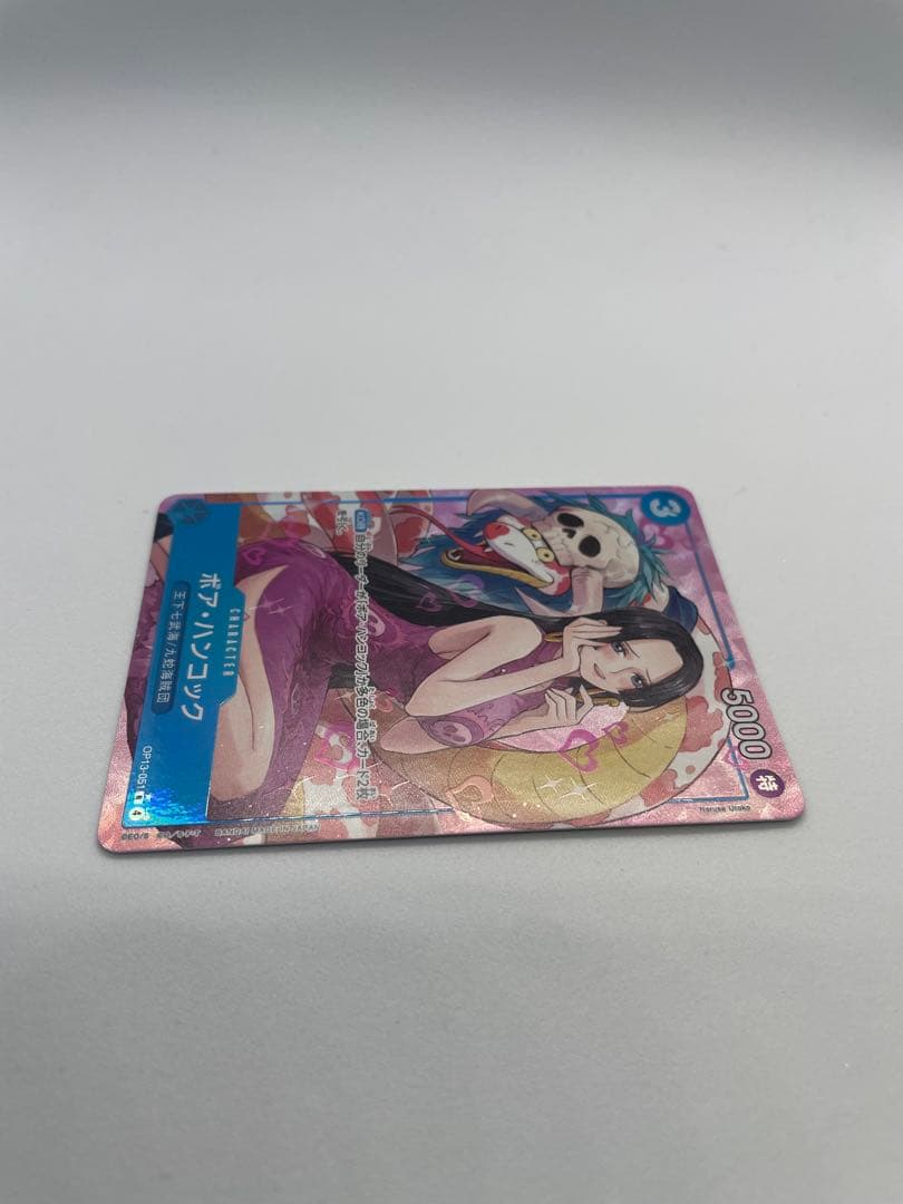 One Piece Boa Hancock trading card model OP13-051 Japanese edition showing character artwork