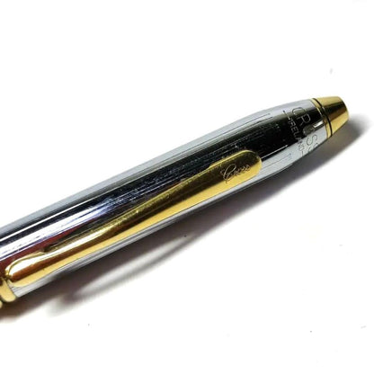 Cross Old Logo Cursive Townsend 502 Gold Ink Ballpoint Pen Made in Ireland