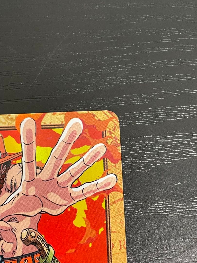 One Piece Hyper Battle Carddass Ace C513 Japanese trading card in protective sleeve and case