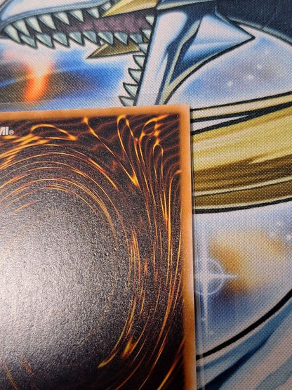 Yu-Gi-Oh Sacred Barrier Mirror Force Early Ultra Parallel name misalignment trading card with minor scratches and white chipping