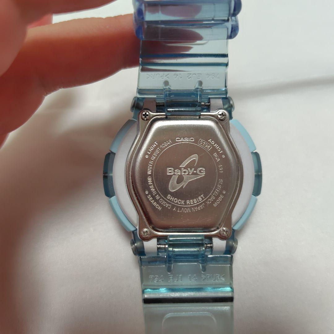 Casio Baby-G BGA-131 Clear Blue Skeleton Style Digital Analog Watch — Japan Import