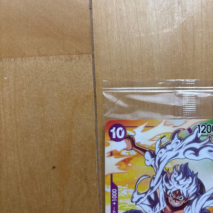 One Piece Monkey D. Luffy promotional card unopened from Seven Eleven Japan with minor scratches