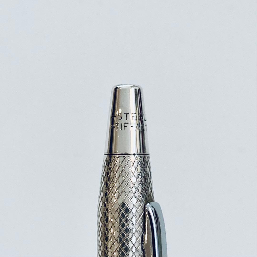 Tiffany & Co. Sterling Silver Cross-Hatch Ballpoint Pen — Japan Import